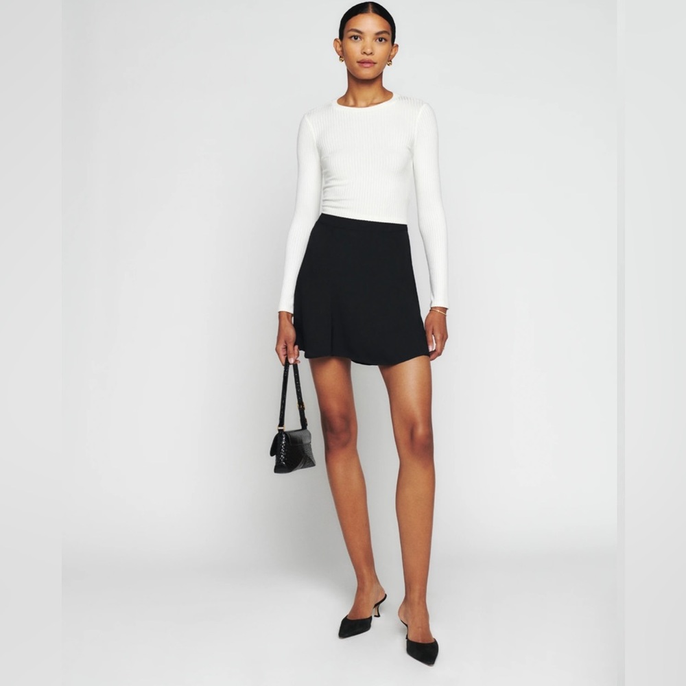 Reformation - Flounce Skirt in black